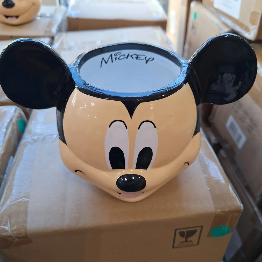 Disney Mickey Mouse Ceramic Planter - Black and Cream